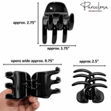 Parcelona French Classic Large Pony Celluloid Jaw Hair Claw for Women and Girls