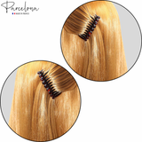 Parcelona French Circles Edge Small 2.75” Celluloid Side Hair Combs - 2 Pcs