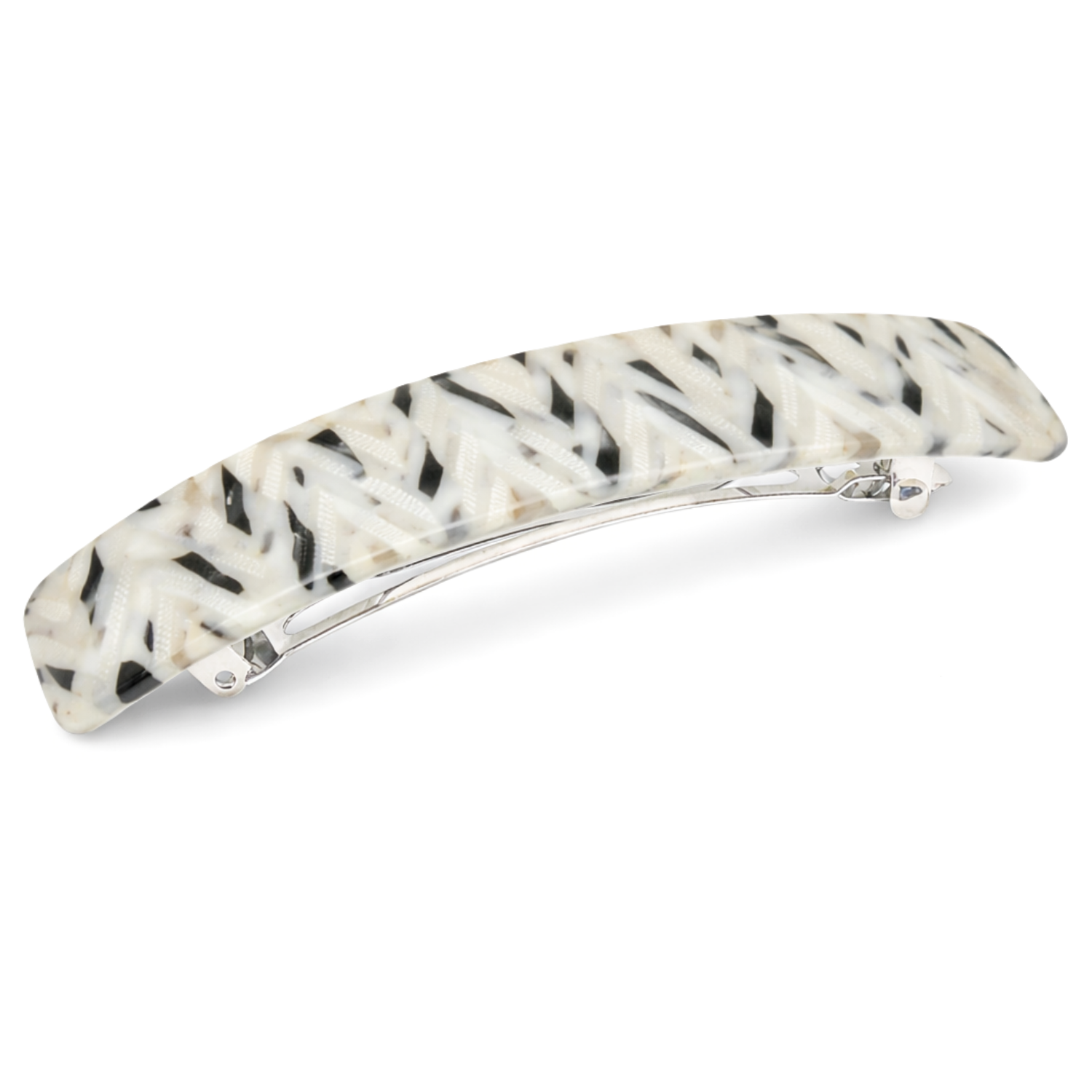French Amie Long Rectangle Handmade Large Hair Barrette Clip for Women N Girls