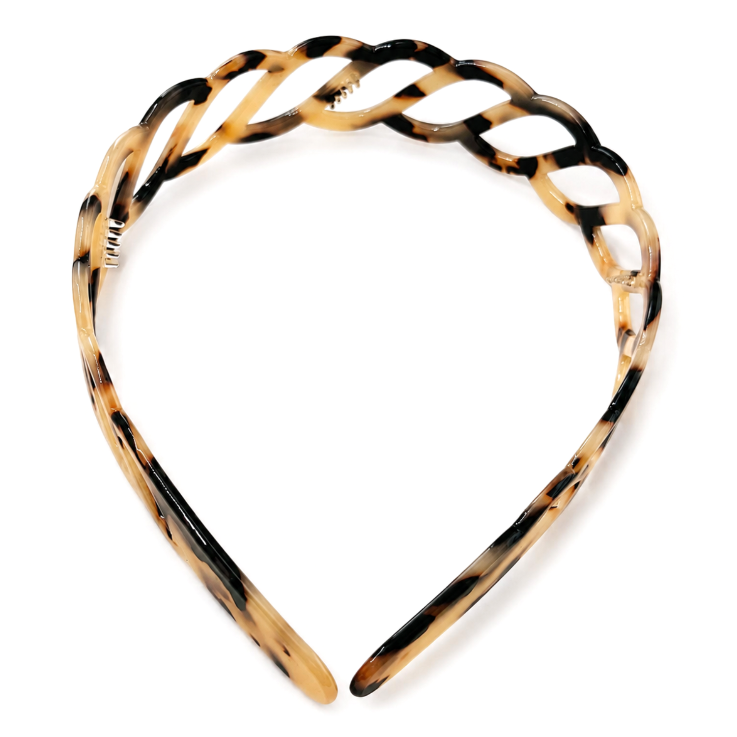 Moeni Twist Acetate Headband with Inner Teeth for Women and Girls