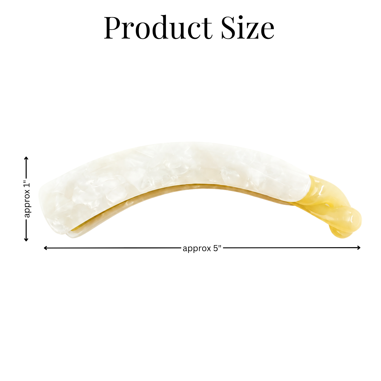 Moeni Curve Extra Large 5 Inch Cellulose Acetate Banana Hair Clip for Women