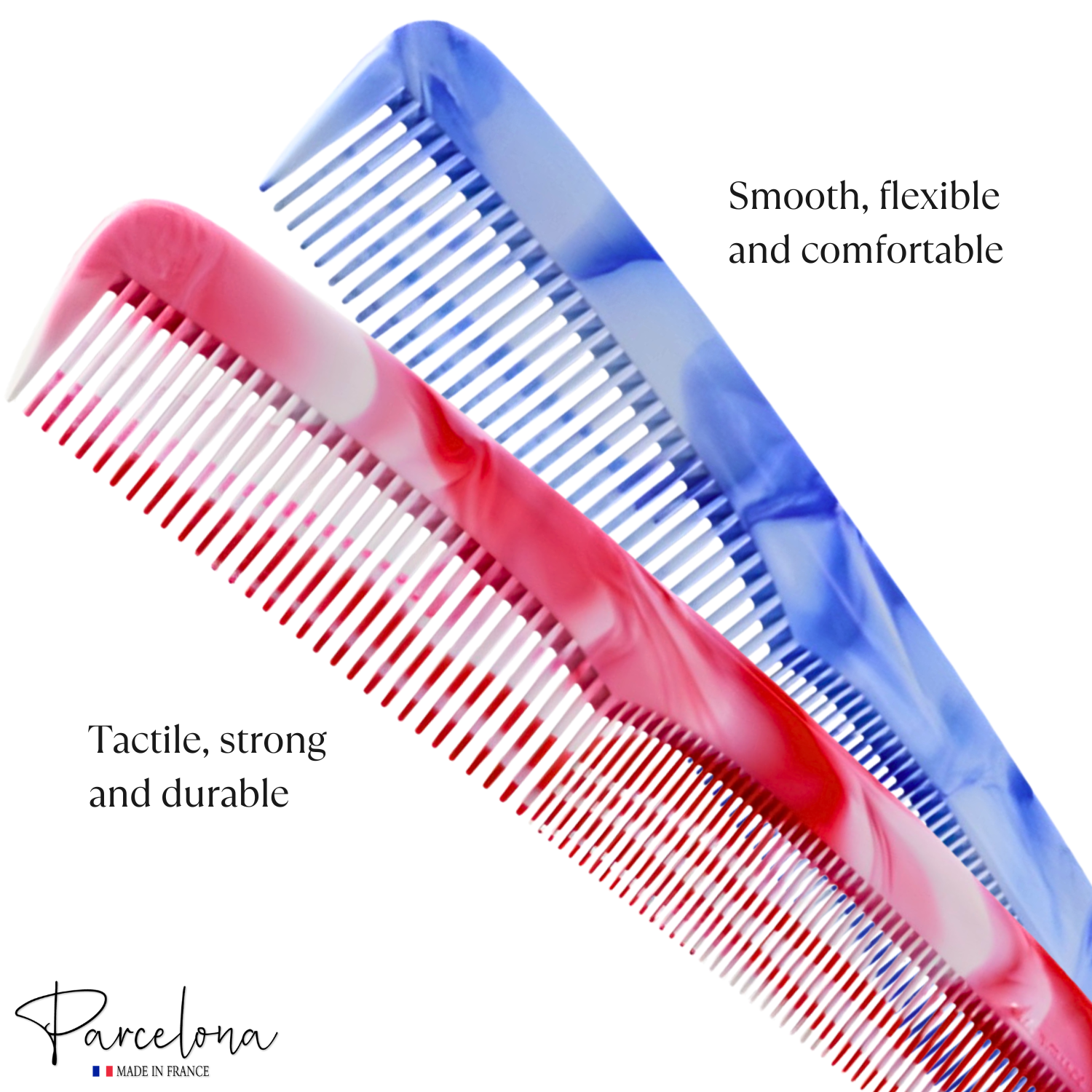Parcelona French Small 5.25" Pocket Hair Comb for Women, Men for Daily Grooming