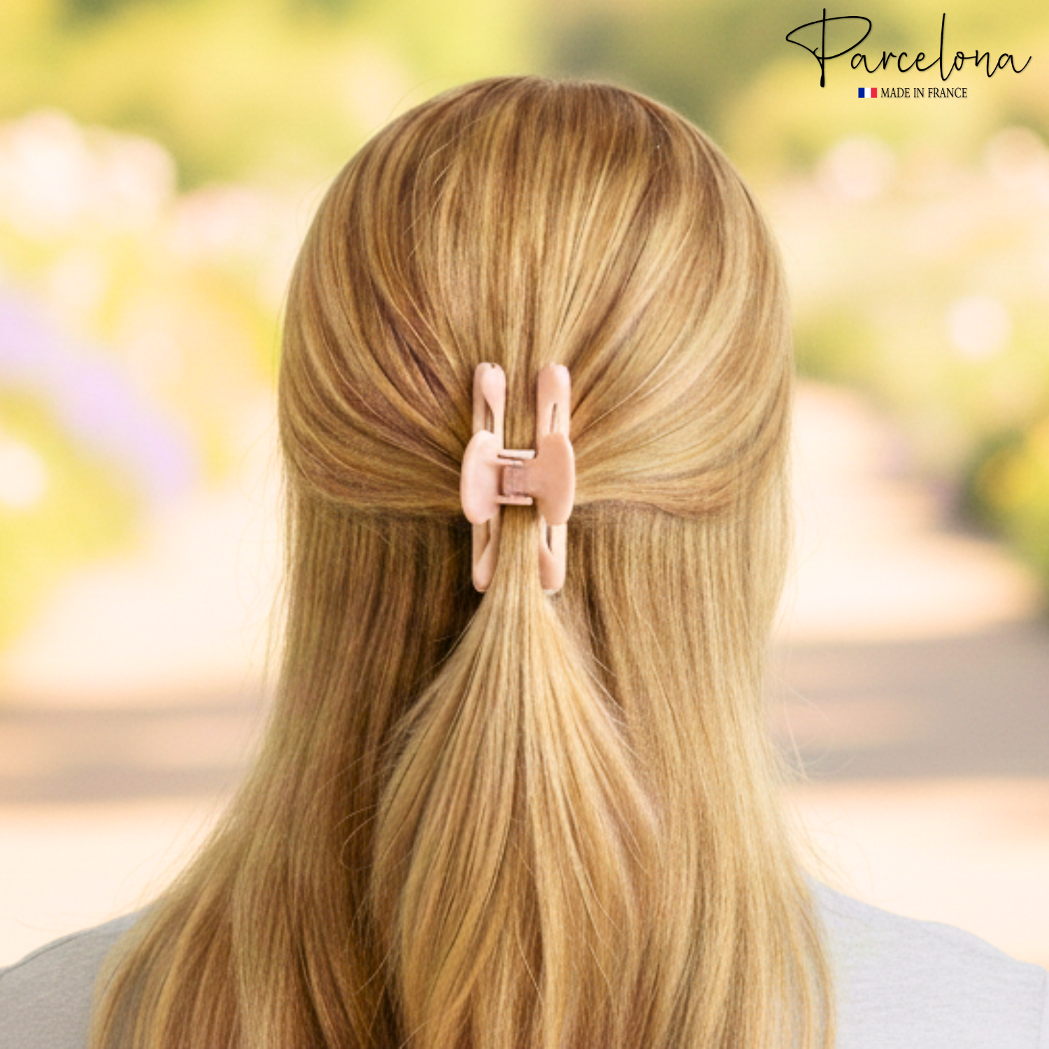 Parcelona French Classic Small 2.5" Celluloid Set of 2 Jaw Hair Claws for Women