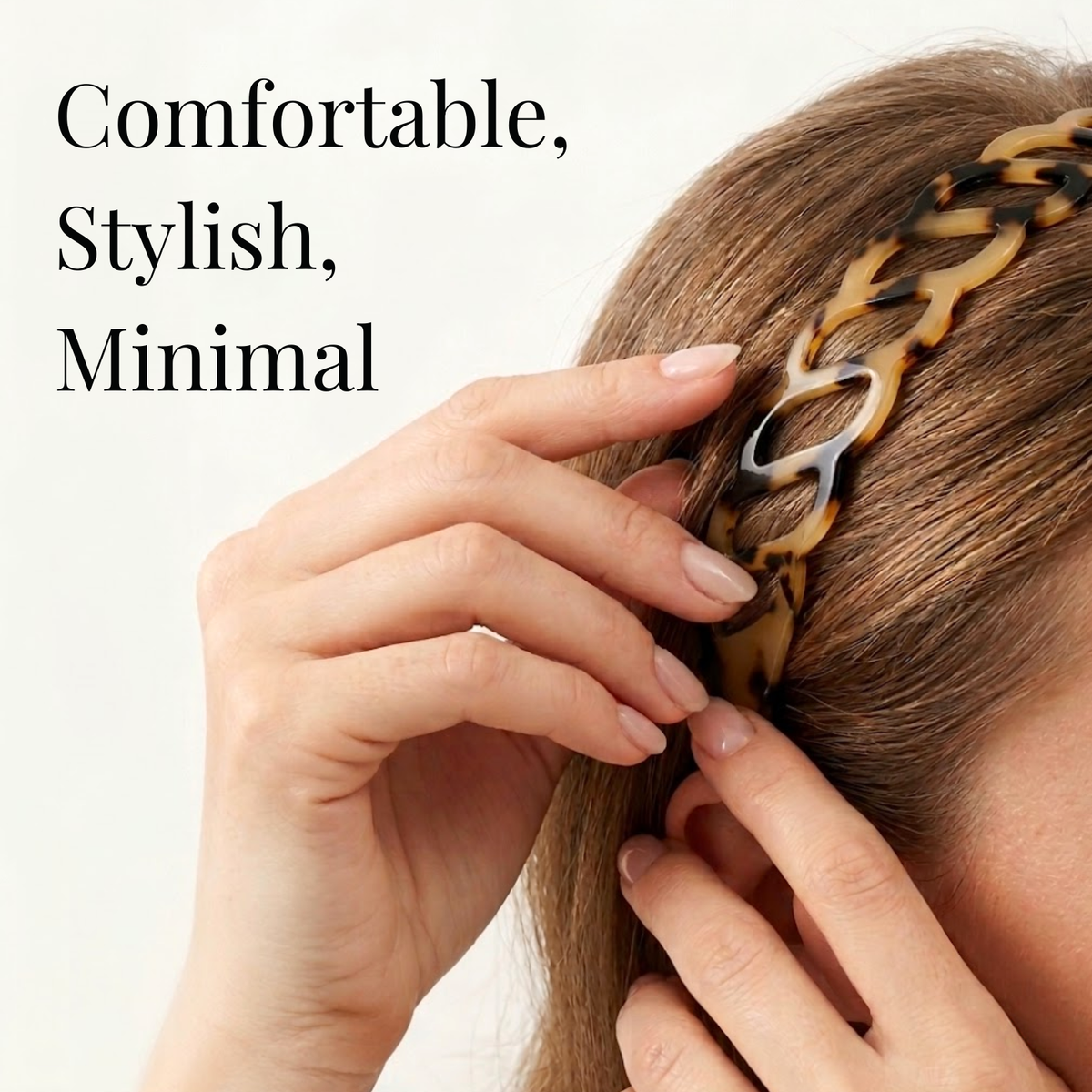 Moeni Twist Acetate Headband with Inner Teeth for Women and Girls