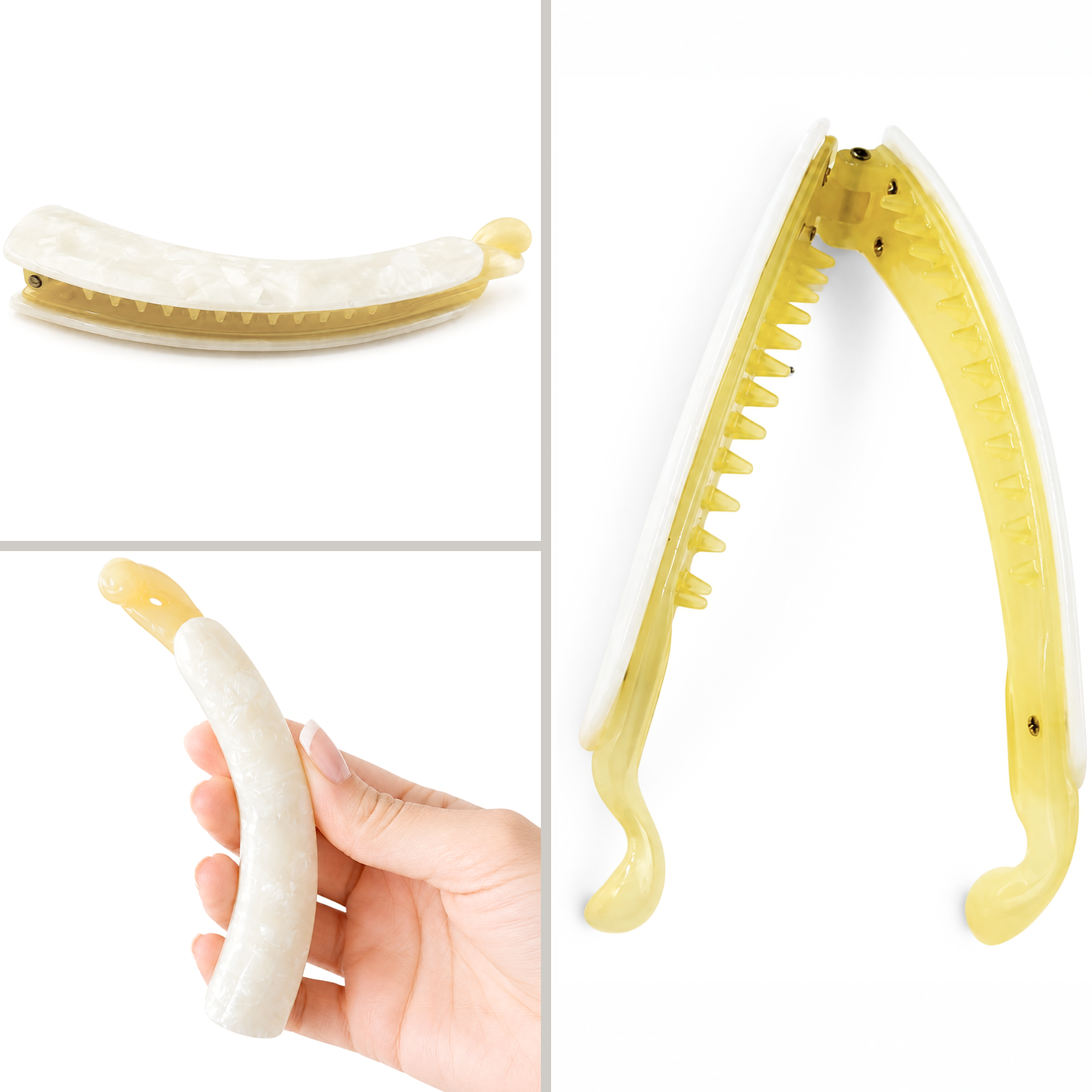 Moeni Curve Extra Large 5 Inch Cellulose Acetate Banana Hair Clip for Women