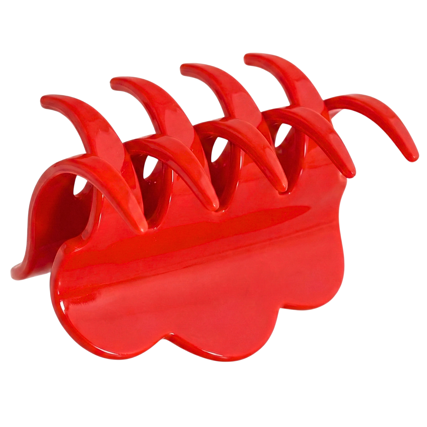 French Amie Crown Wave Small 2.5” Celluloid Handmade Interlocking Hair Claw