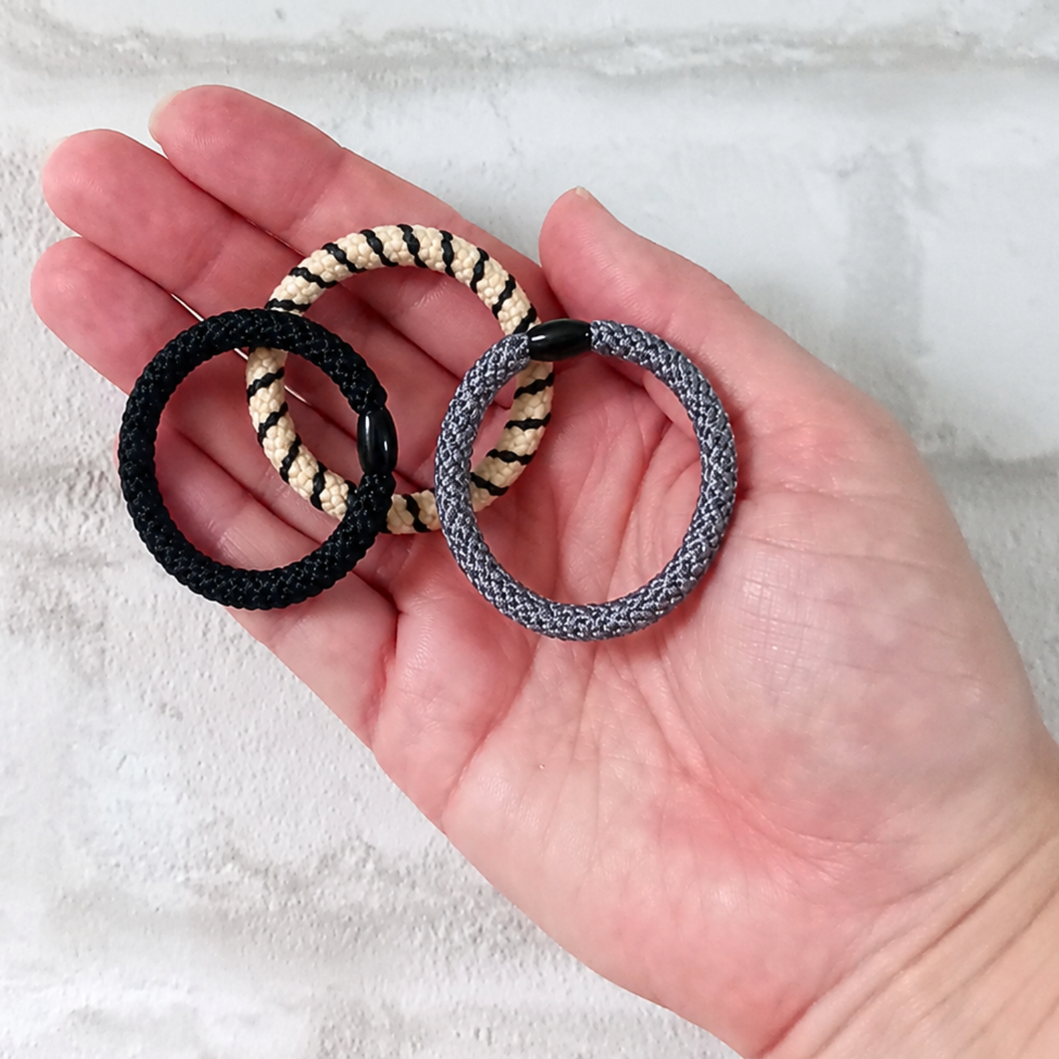 Moeni Braided 6 Hair Ties Thick Damage Free Ponytail Holders Elastics Bracelets
