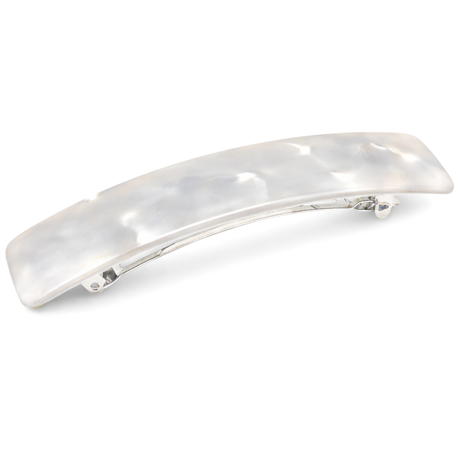 French Amie Long Rectangle Handmade Large Hair Barrette Clip for Women N Girls