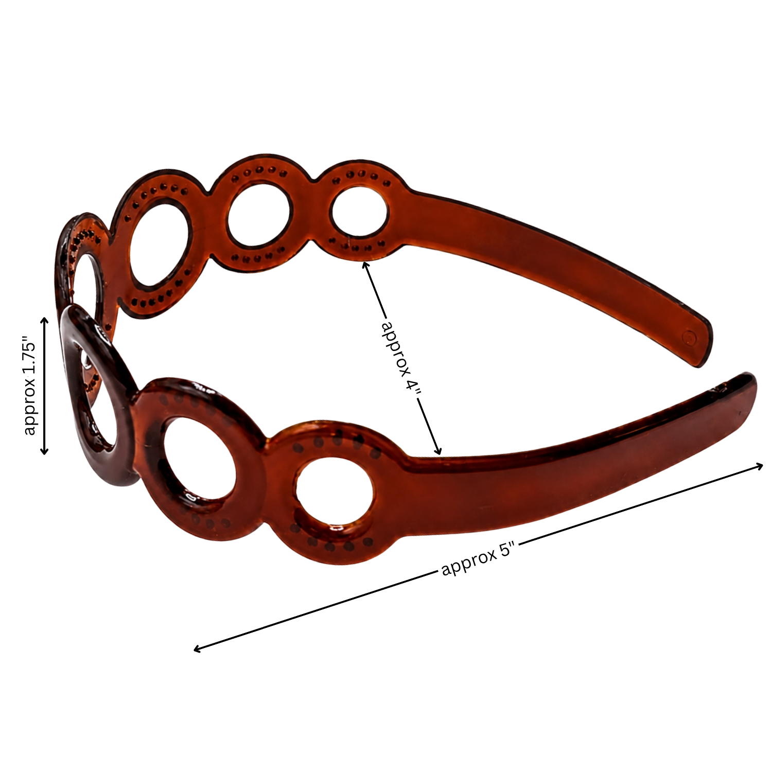 Parcelona French Circle Wide 1.75" Tortoise Shell Cellulose Acetate Headband