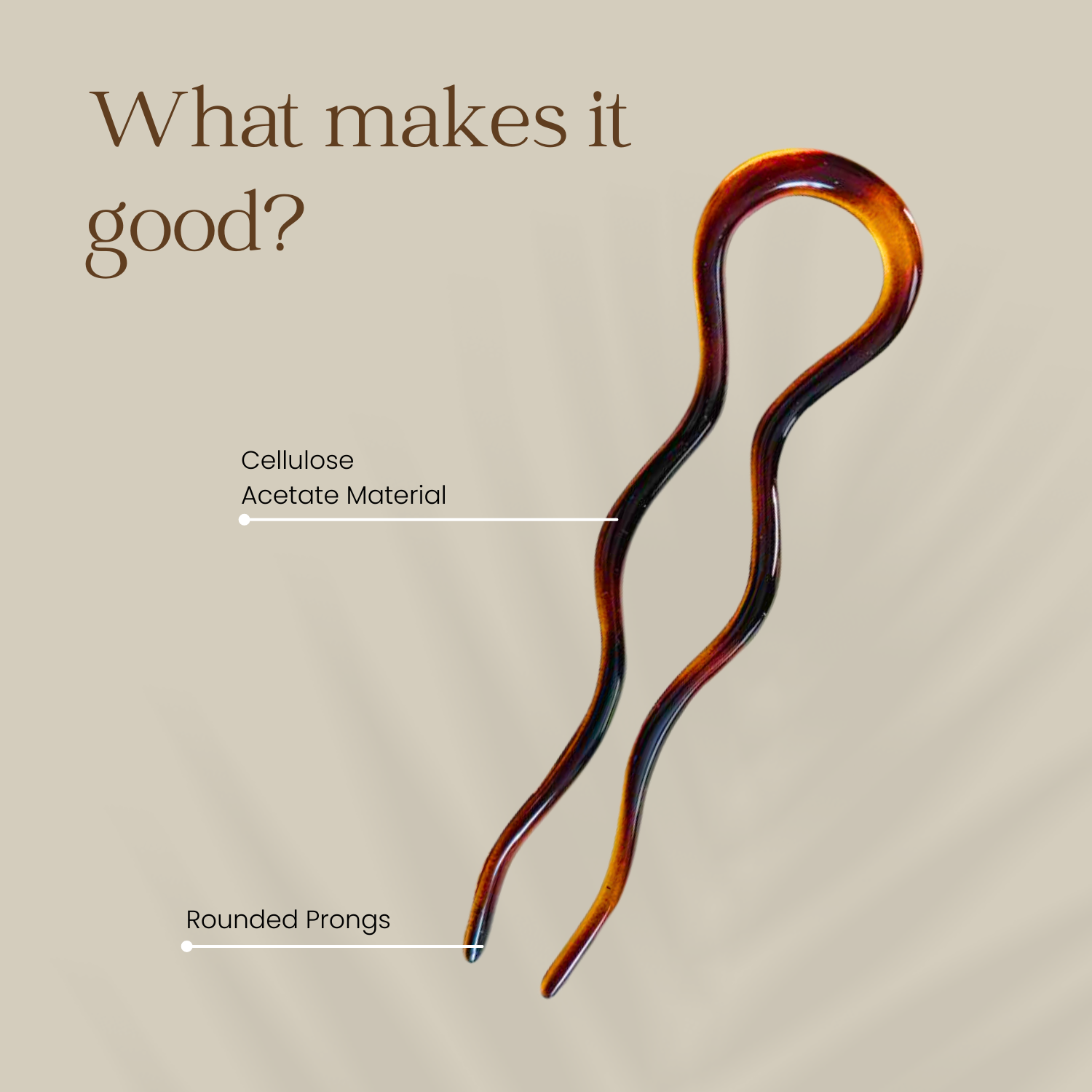 Parcelona French 2pc Wavy U Shape Hair Pin Cellulose Acetate 5" Chignon Bun Pins