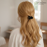 Parcelona French Mignon 1.25" Mini Hair Claw Crystal Accent Clips for Women 2pcs