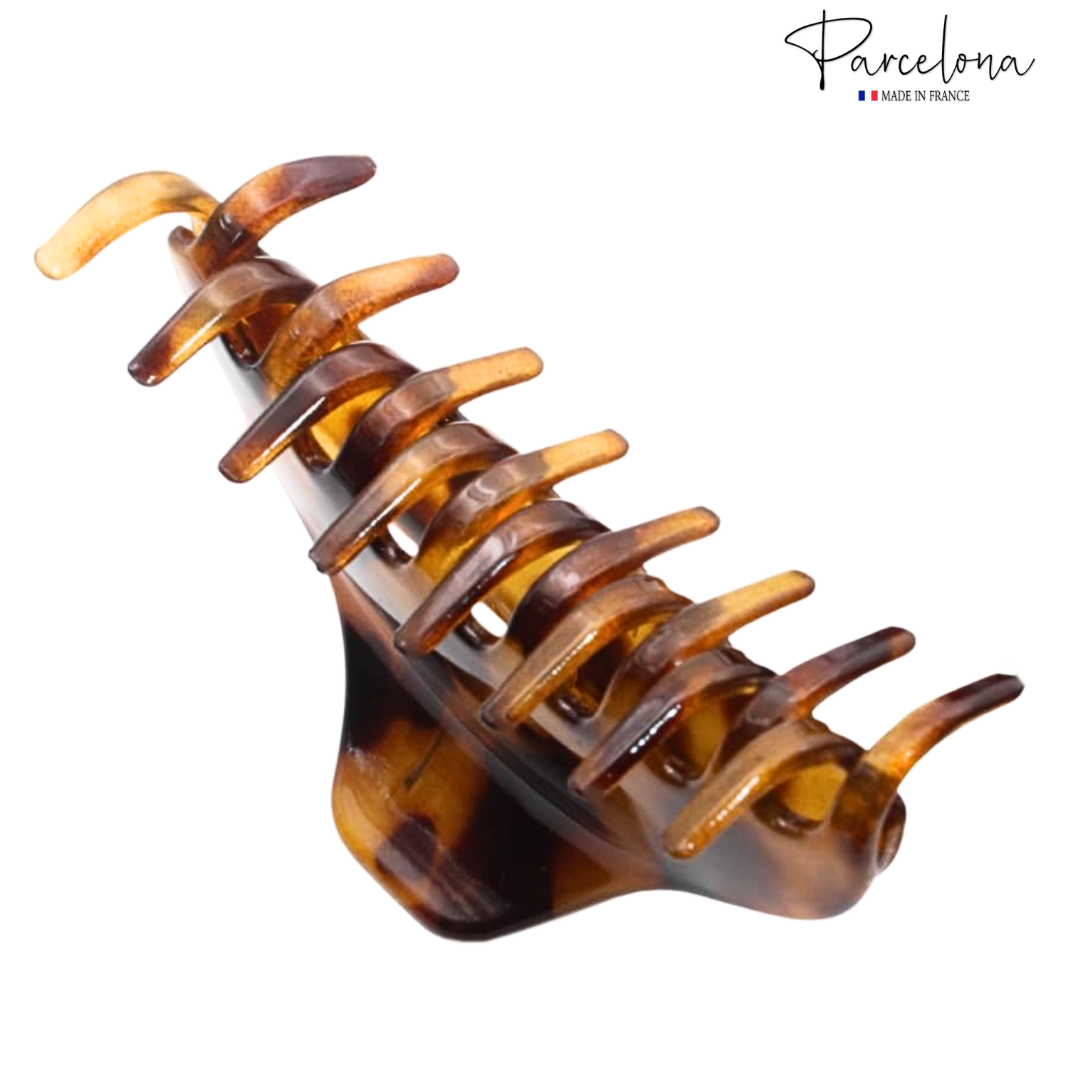 Parcelona French Boss Thin 3 1/2" Medium Cellulose Jaw Hair Claw for Women