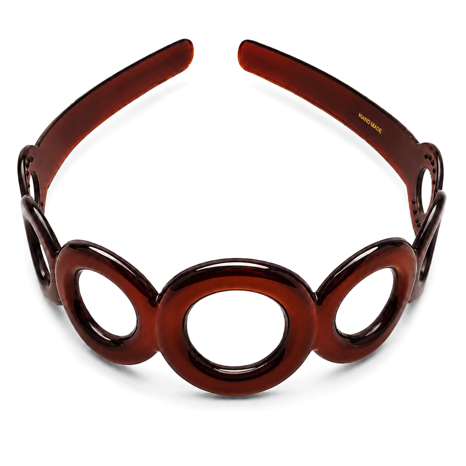 Parcelona French Circle Wide 1.75" Tortoise Shell Cellulose Acetate Headband