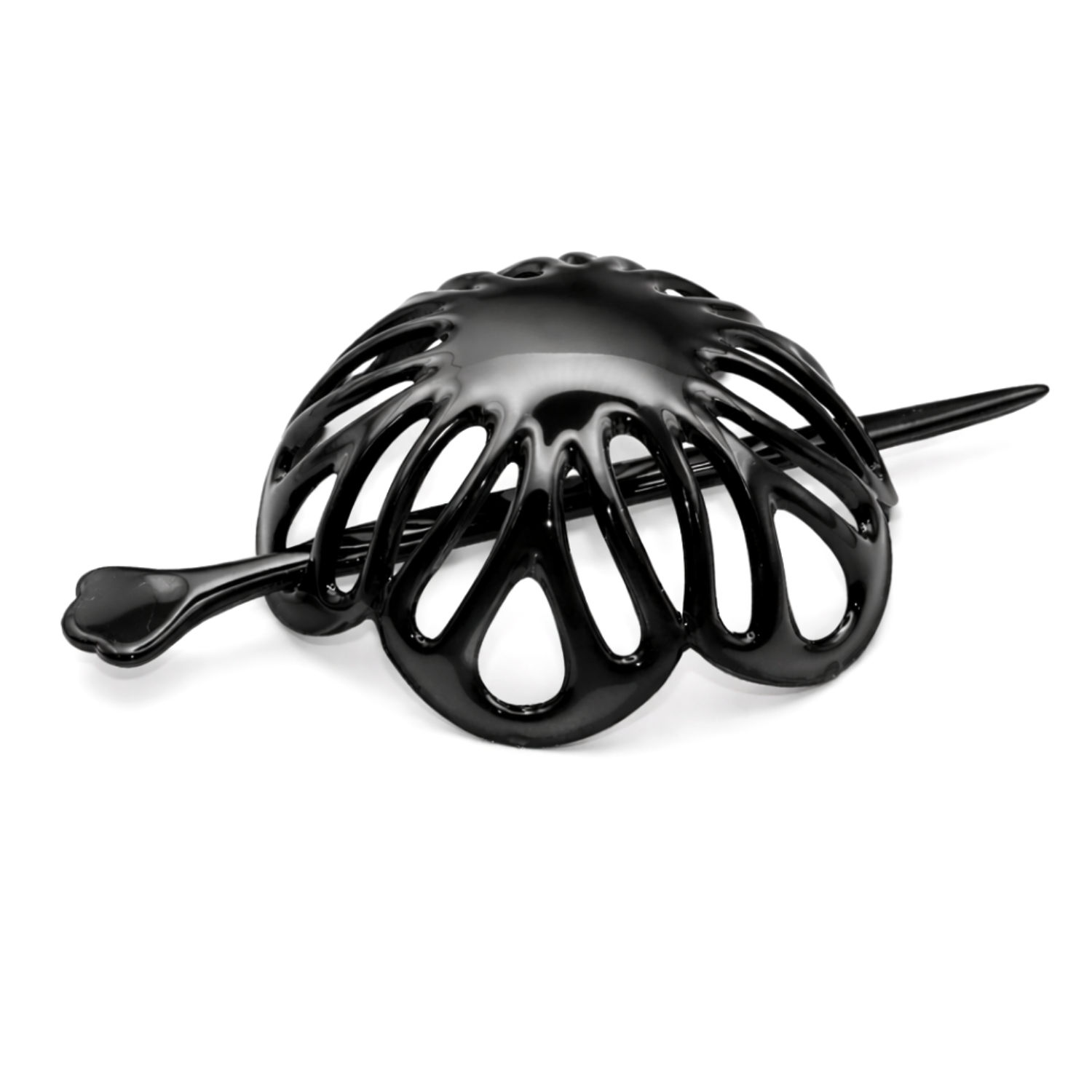 Parcelona French Radial 3.5 Inch Dome Bun Holder Hair Slide Cuff Pin with Stick