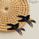 French Amie Star Fish Small Hair Clips Cellulose Acetate Beach Barrette Slide Set of 2