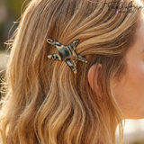 French Amie Star Fish Small Hair Clips Cellulose Acetate Beach Barrette Slide Set of 2