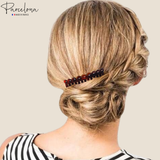 Parcelona French Circles Edge Small 2.75” Celluloid Side Hair Combs - 2 Pcs