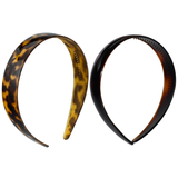 Parcelona Cellulose Acetate French Headband Inner Grip Teeth Hairband for Women