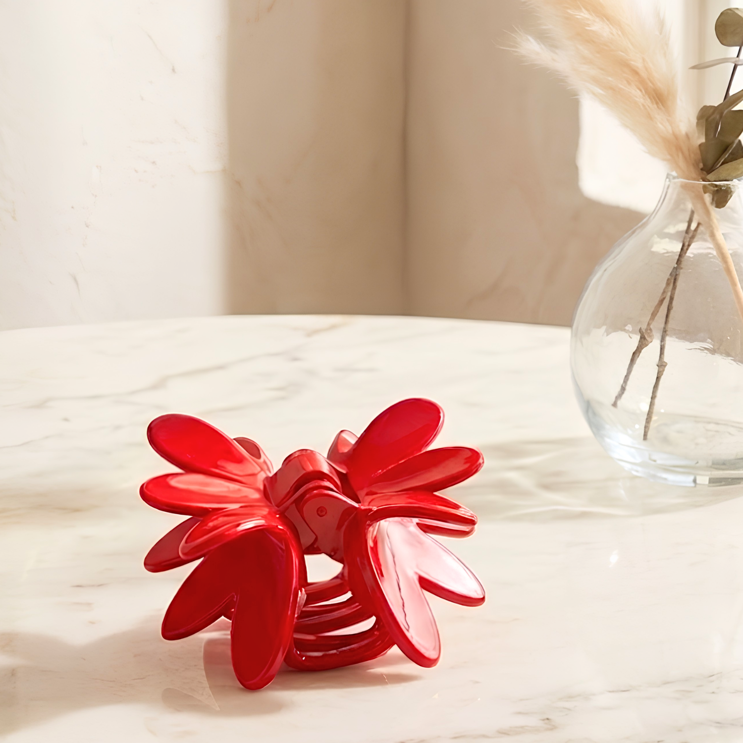 Parcelona French Butterfly 3" Medium Shell Cellulose Jaw Hair Claw for Women