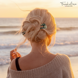 French Amie Grace Long Onyx Large Cellulose Acetate Chignon U Hair Pin Stick