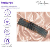 Parcelona French Oblong Mesh Tortoise Shell Large Hair Clip Barrette for Women