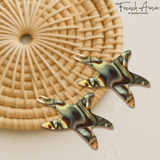 French Amie Star Fish Small Hair Clips Cellulose Acetate Beach Barrette Slide Set of 2