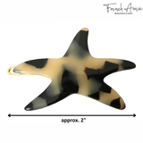 French Amie Star Fish Small Hair Clips Cellulose Acetate Beach Barrette Slide Set of 2