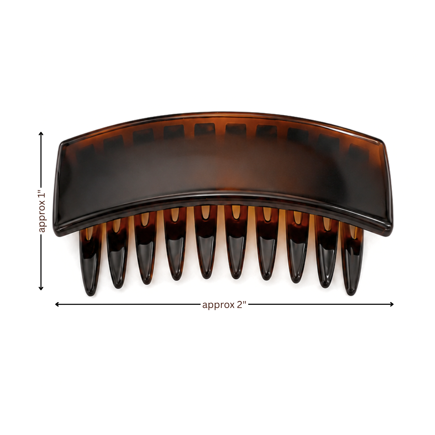 Parcelona French Arch Tortoise Shell Cellulose Acetate Side Comb Set of 2