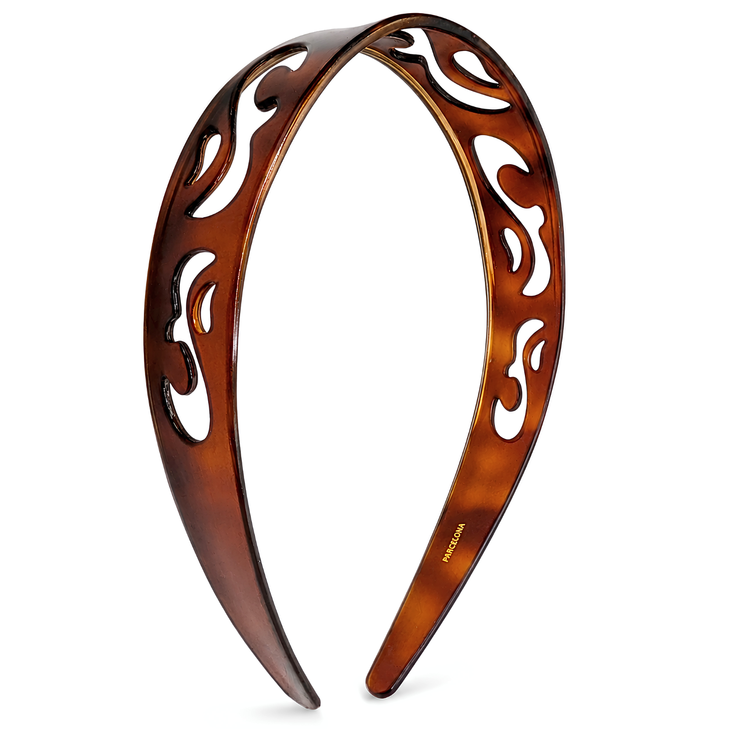 Parcelona French Swirls Wide 1 Inch Tortoise Shell Cellulose Acetate Headband
