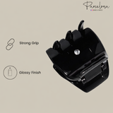 Parcelona French Mignon 1.25" Mini Hair Claw Crystal Accent Clips for Women 2pcs