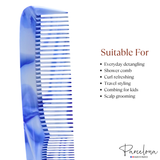 Parcelona French Small 5.25" Pocket Hair Comb for Women, Men for Daily Grooming