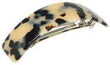 French Amie Curved Large 3 ¾” Handmade Celluloid Volume Hair Barrette for Women