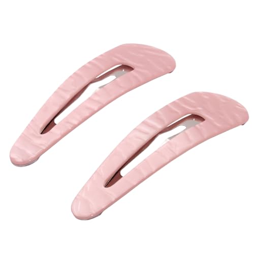 French Amie Clic Clac Large Handmade Celluloid Snap Hair Pins for Women(2 Pcs)