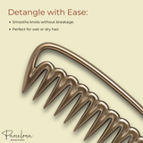 Parcelona Golden Brown Pink Salon Long Teeth Celluloid Acetate Hair Combs