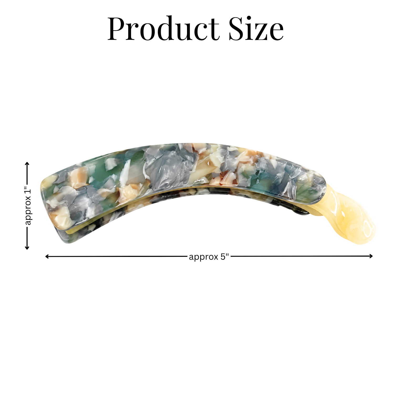 Moeni Curve Extra Large 5 Inch Cellulose Acetate Banana Hair Clip for Women