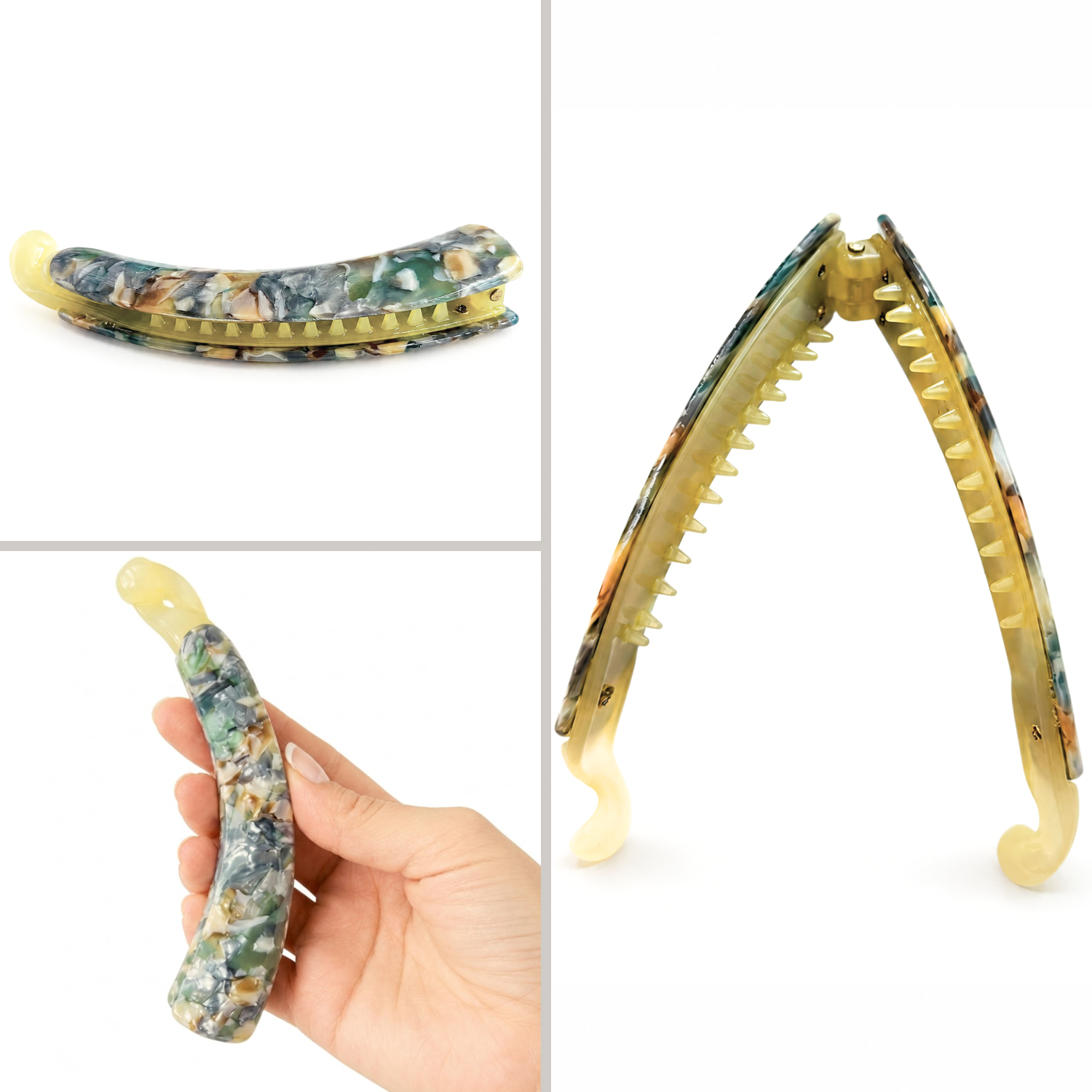 Moeni Curve Extra Large 5 Inch Cellulose Acetate Banana Hair Clip for Women