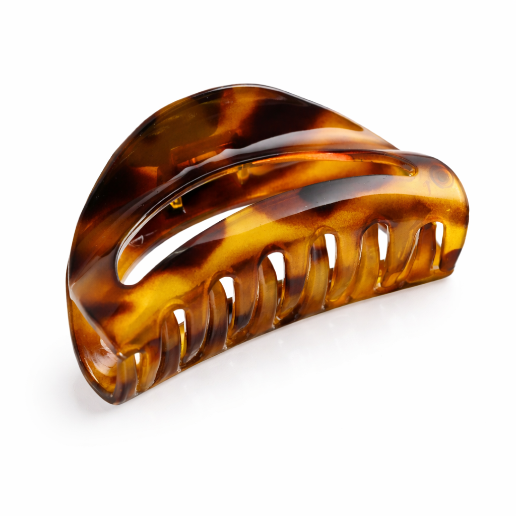 Parcelona French Vrille 2 3/4" Small Shell Jaw Hair Claw Clip for Women