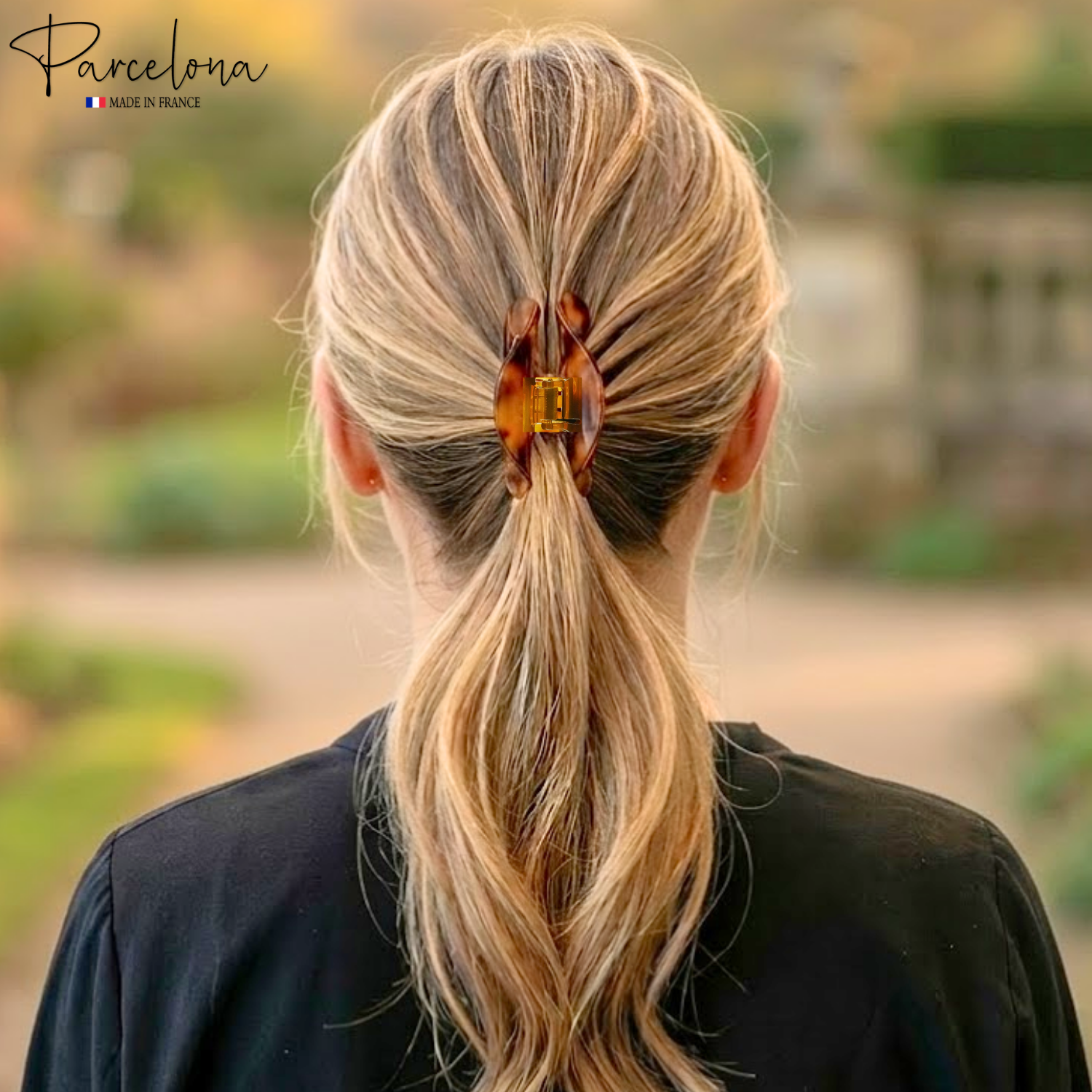 Parcelona French Vrille 2 3/4" Small Shell Jaw Hair Claw Clip for Women