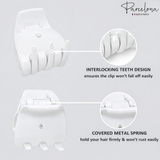 Parcelona French Mignon 1.25" Mini Hair Claw Crystal Accent Clips for Women 2pcs