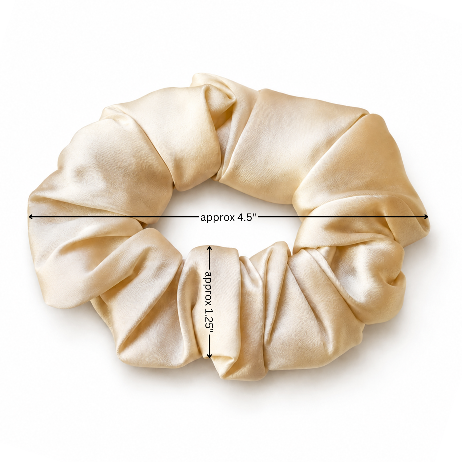Moeni Natural Mulberry Silk Scrunchie Large Hair Tie No Crease Sleep, Daily Use