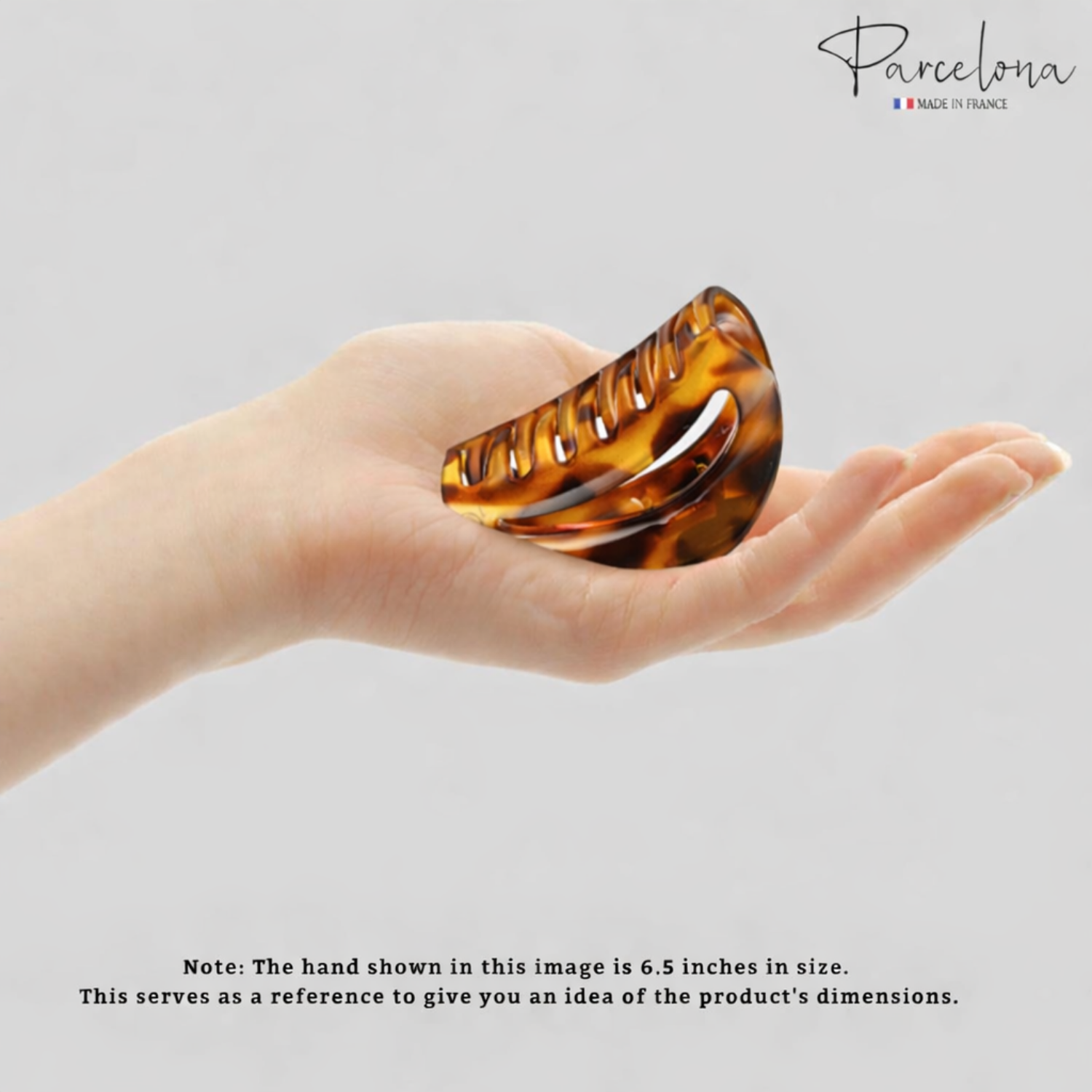 Parcelona French Vrille 2 3/4" Small Shell Jaw Hair Claw Clip for Women