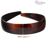 Parcelona Cellulose Acetate French Headband Inner Grip Teeth Hairband for Women