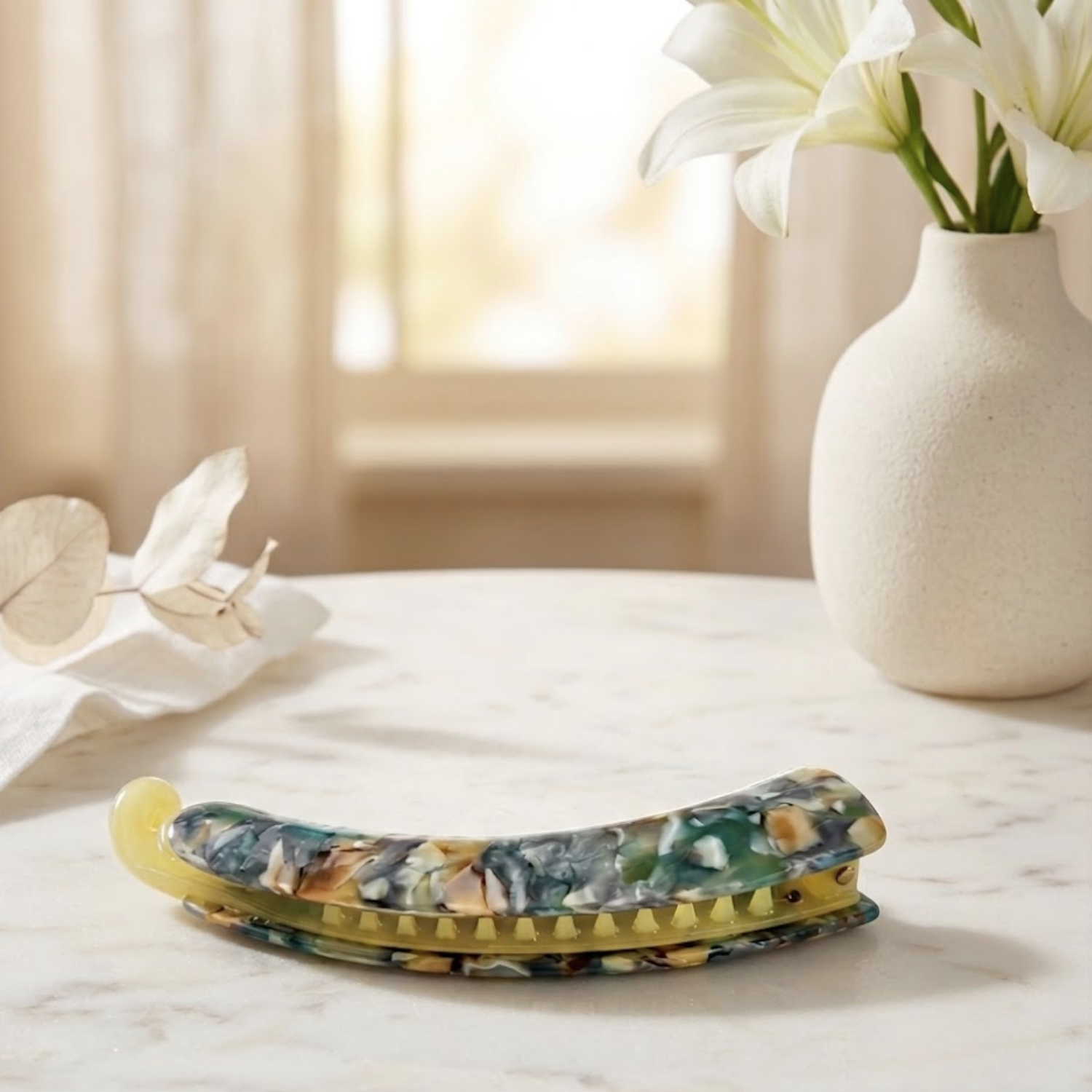 Moeni Curve Extra Large 5 Inch Cellulose Acetate Banana Hair Clip for Women