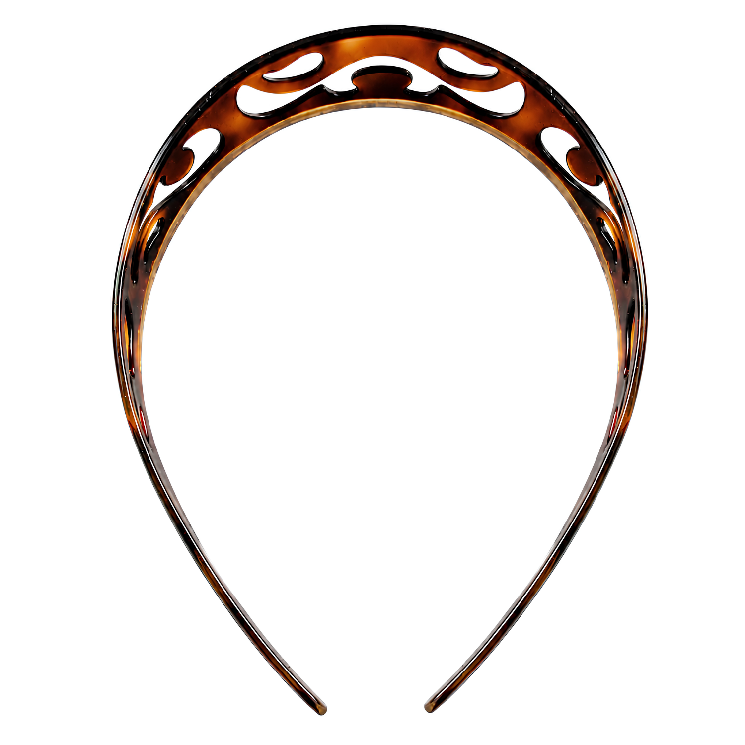 Parcelona French Swirls Wide 1 Inch Tortoise Shell Cellulose Acetate Headband