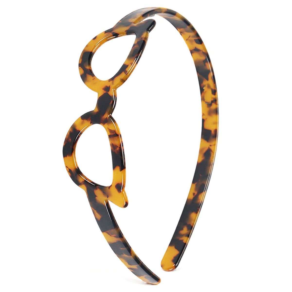Moeni Cat Eye Glasses Acetate Headband with Teeth for Women, Thin Hair Band