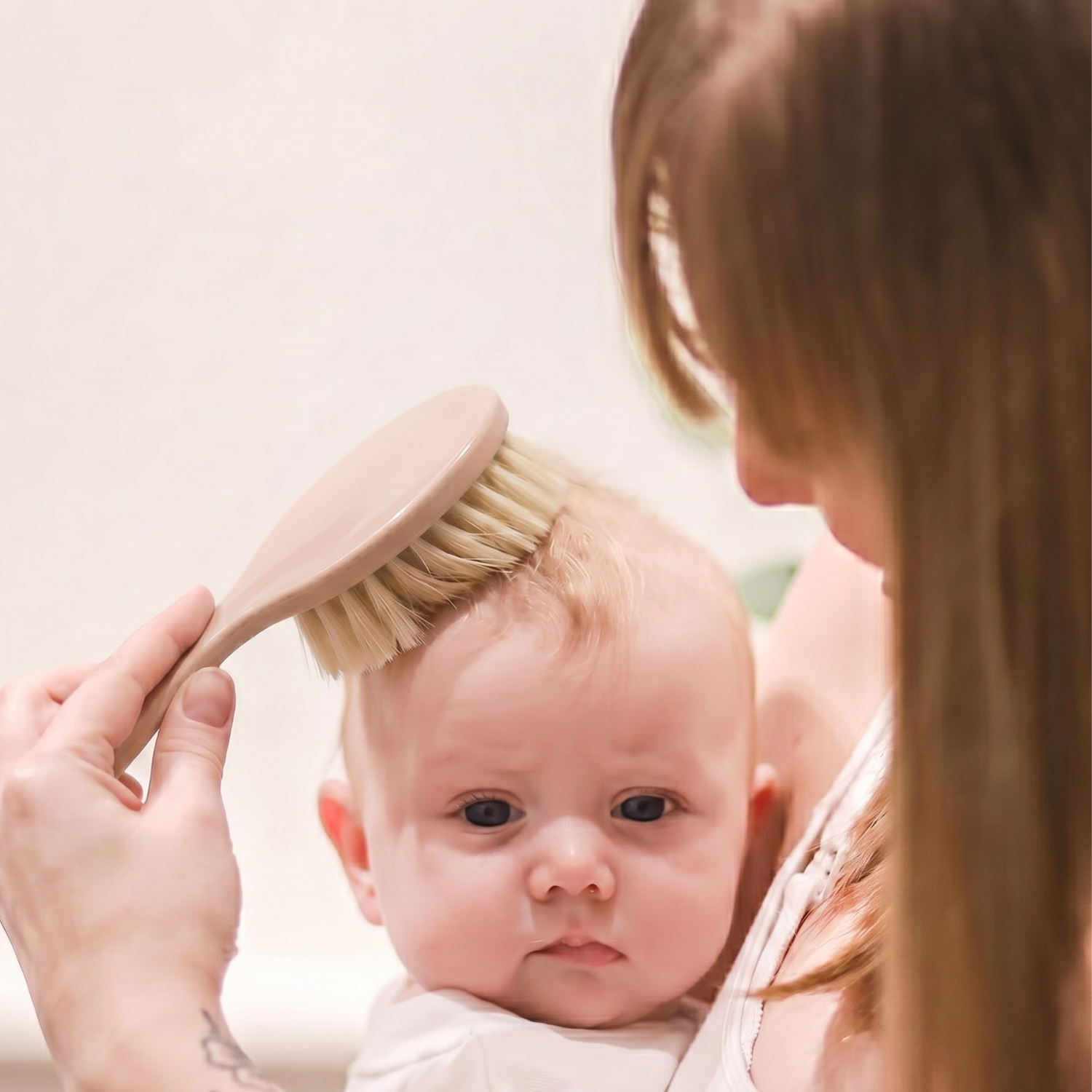 Parcelona French Grooming Combo 6” Cellulose Baby Brush and Comb for Toddlers