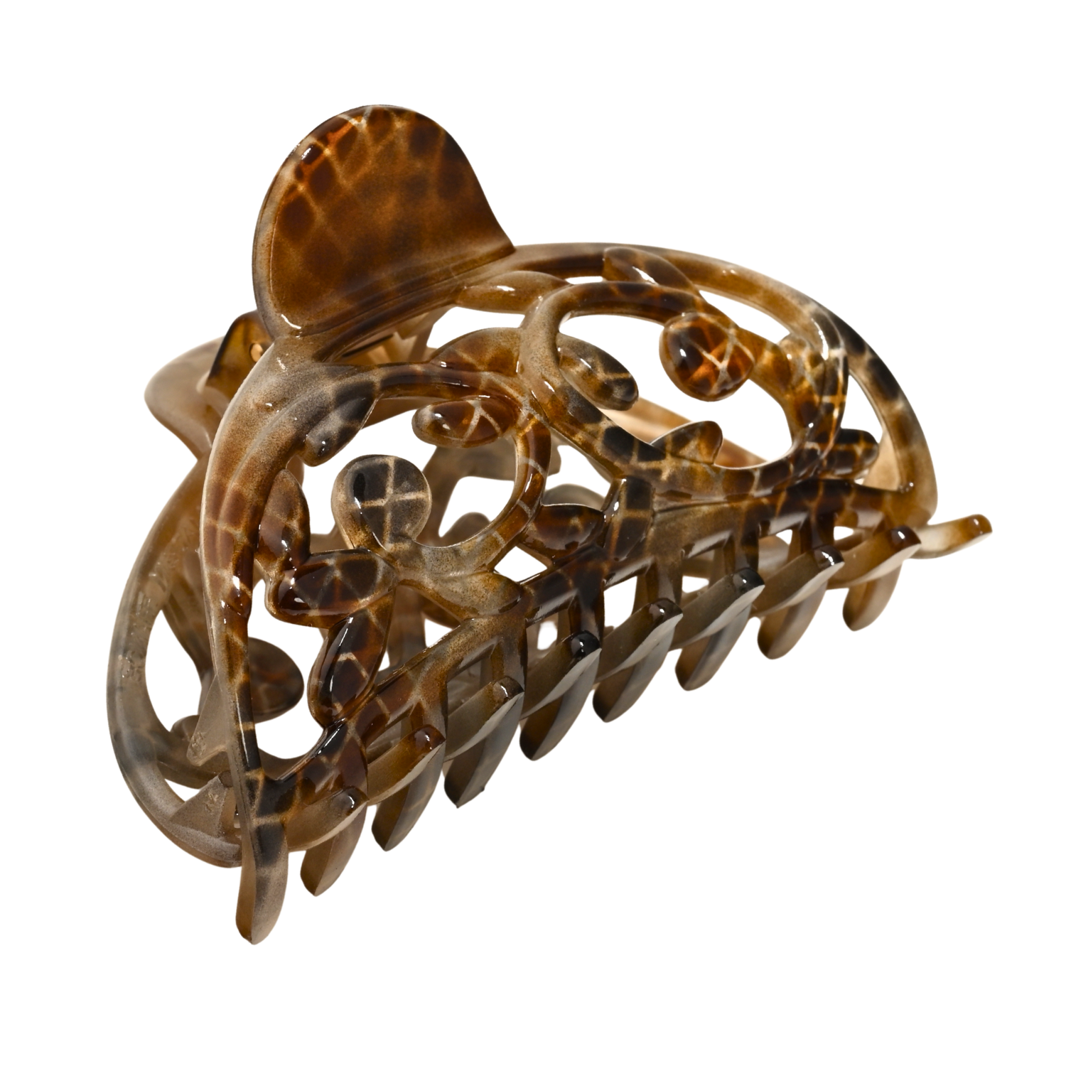Parcelona French New Jardin Medium Celluloid Jaw Hair Claw for Women and Girls