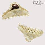 French Amie Director Thin and Narrow Small Handmade Celluloid Hair Claw for Women
