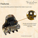 French Amie Belle Handmade Celluloid Acetate Jaw Hair Claw for Women and Girls