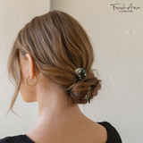 French Amie Grace Long Onyx Large Cellulose Acetate Chignon U Hair Pin Stick